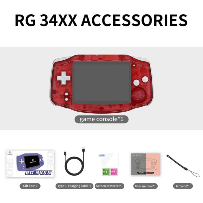 Anbernic RG34XX 32GB Rojo - Ítem6