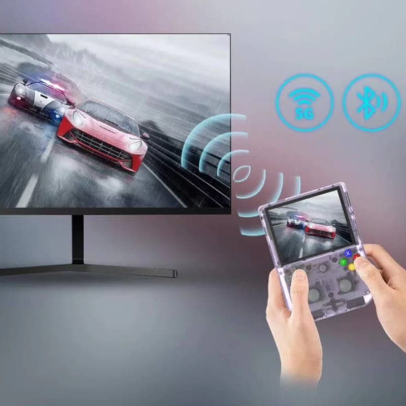 Anbernic RG405V Nouveau 4 Go/128 Go Violet - Transmission sans fil de console rétro portable