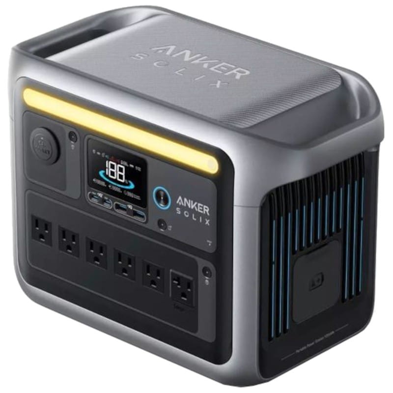 Anker Solix C1000 Estación de Energía Portátil, 800 W (pico de 2400 W), Carga completa en 58 minutos, Batería LiFePO4 de 1056 Wh Negro - Ítem