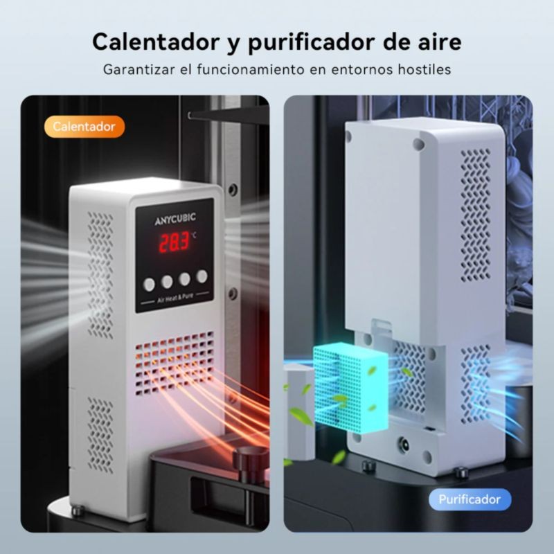 Anycubic Photon Mono M5s Pro - 14K - Alta velocidad Tamaño de impresión 200x223x126mm, Mini Ventilador y Purificador - Impresora 3D de resina - Ítem7