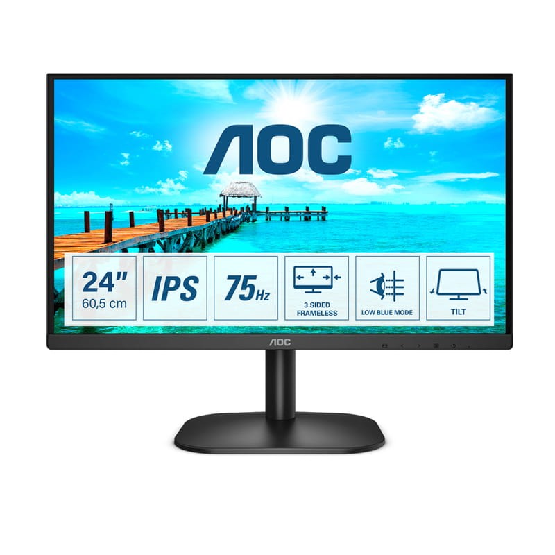 AOC 24B2XD Monitor 23.8 Full HD LED Noir - Ítem1