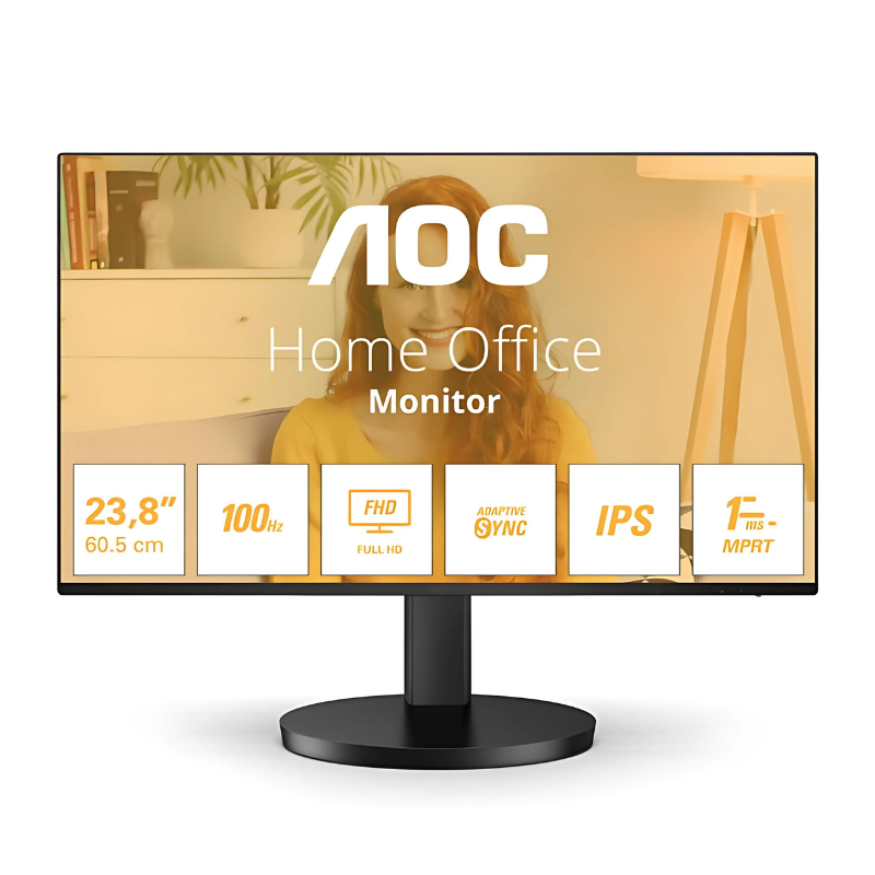 AOC 24B3CA2 23.8 Full HD IPS 100 Hz Preto - Monitor para PC - Item
