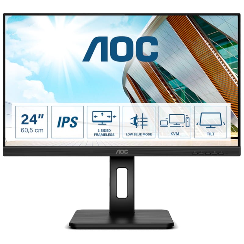 AOC 24P2C 23.8 FullHD IPS Freesync Negro - Monitor PC - Ítem