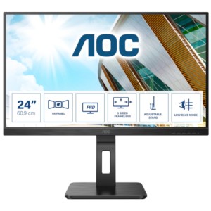 AOC 24P2QM 23.8 WLED FHD VA Painel Multimédia Preto - Monitor PC