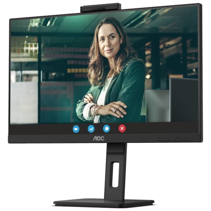 AOC 24P3QW 23.8 Full HD IPS Preto - Monitor de PC Vista Frontal Lado Esquerdo