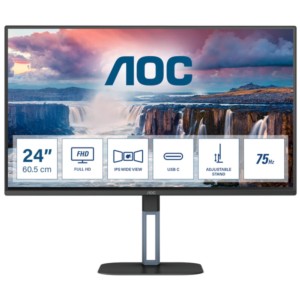 AOC 24V5C/BK 23.8 WLED FHD Multimédia Noir – Moniteur PC