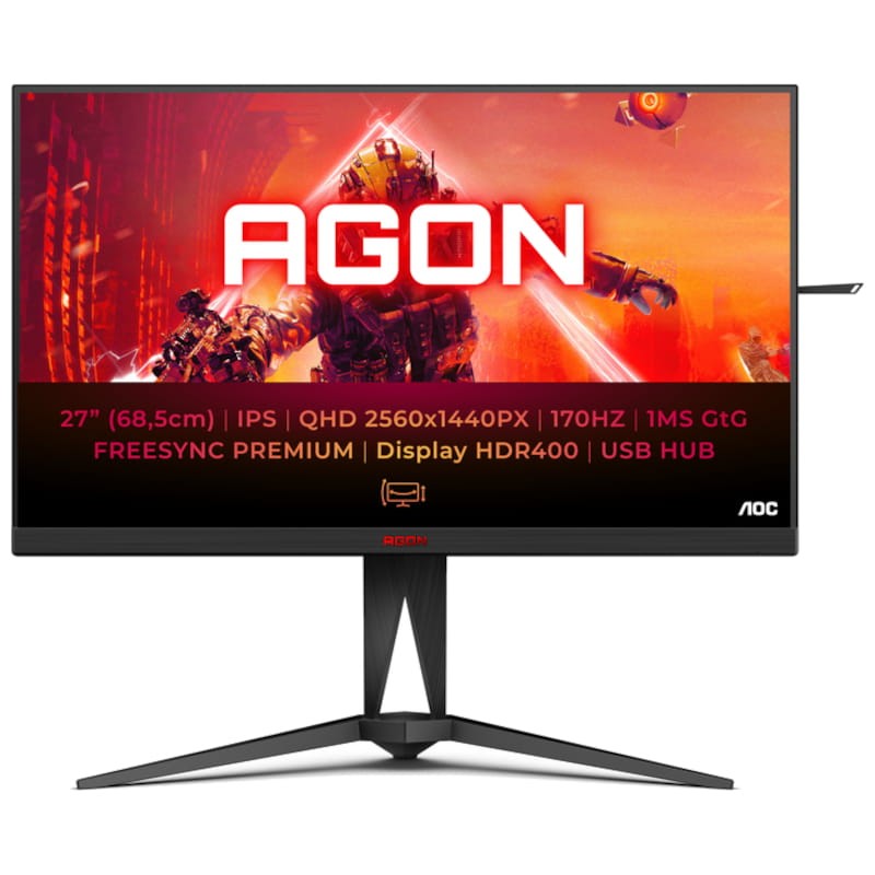 AOC AG275QX/EU 27 QHD FreeSync Premium Negro, Rojo - Monitor PC - Ítem