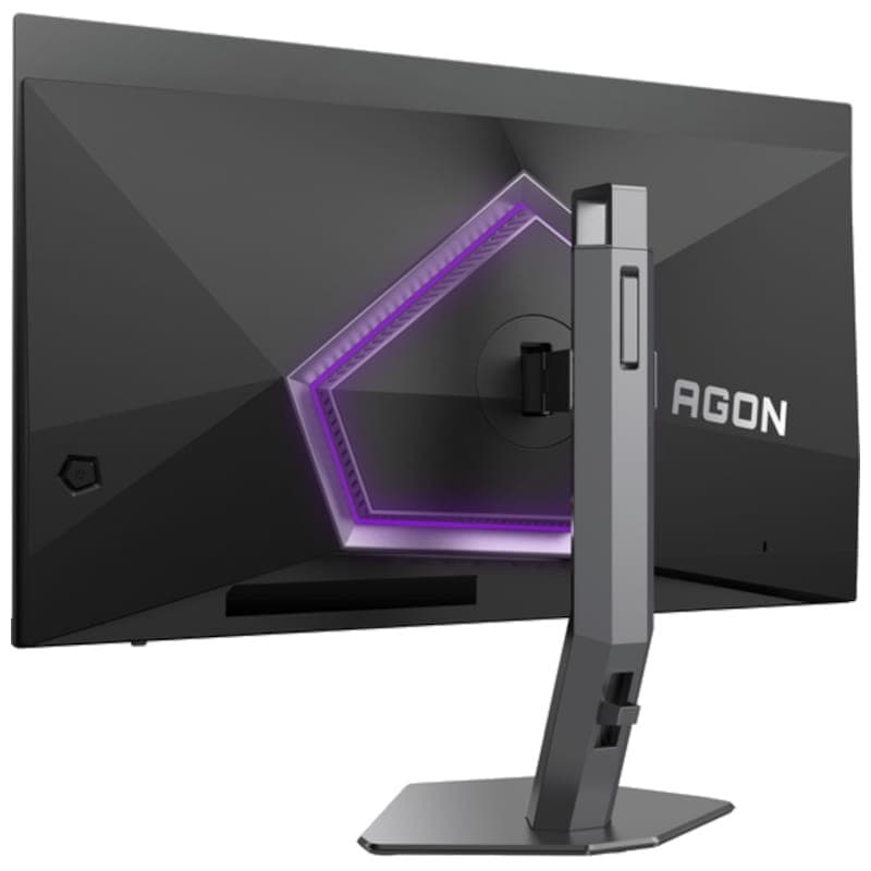 AOC AGON PRO AG276QZD2 27 QHD QD-OLED 240 Hz Cinzento - Monitor de jogos Vista traseira lado esquerdo