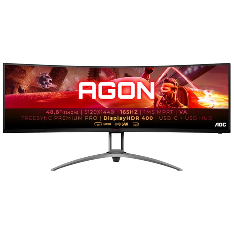 AOC B2 AG493UCX2 - 49 Pouces UltraWide - 2K Quad HD VA - 1800R - 165Hz