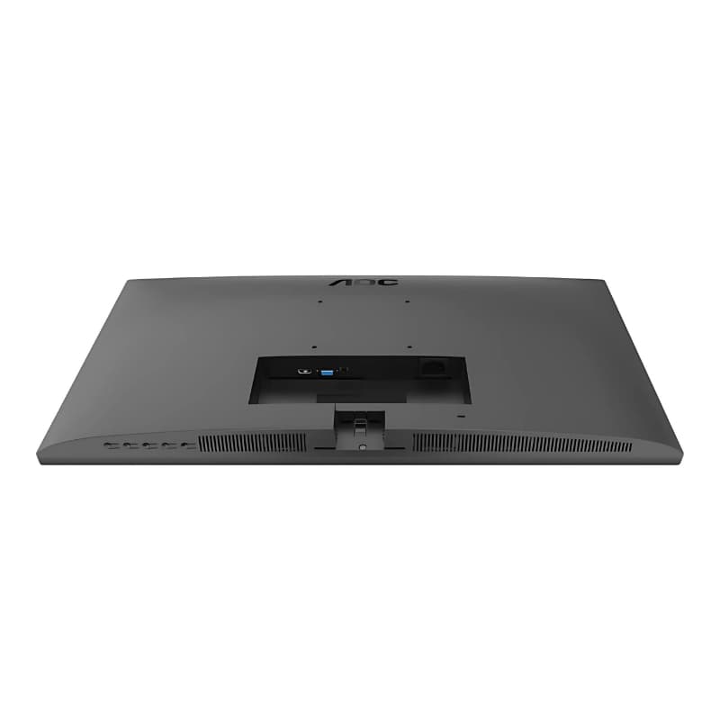 Detalhe das portas e conexões do Monitor AOC B3 24B3CF2 na cor Preta