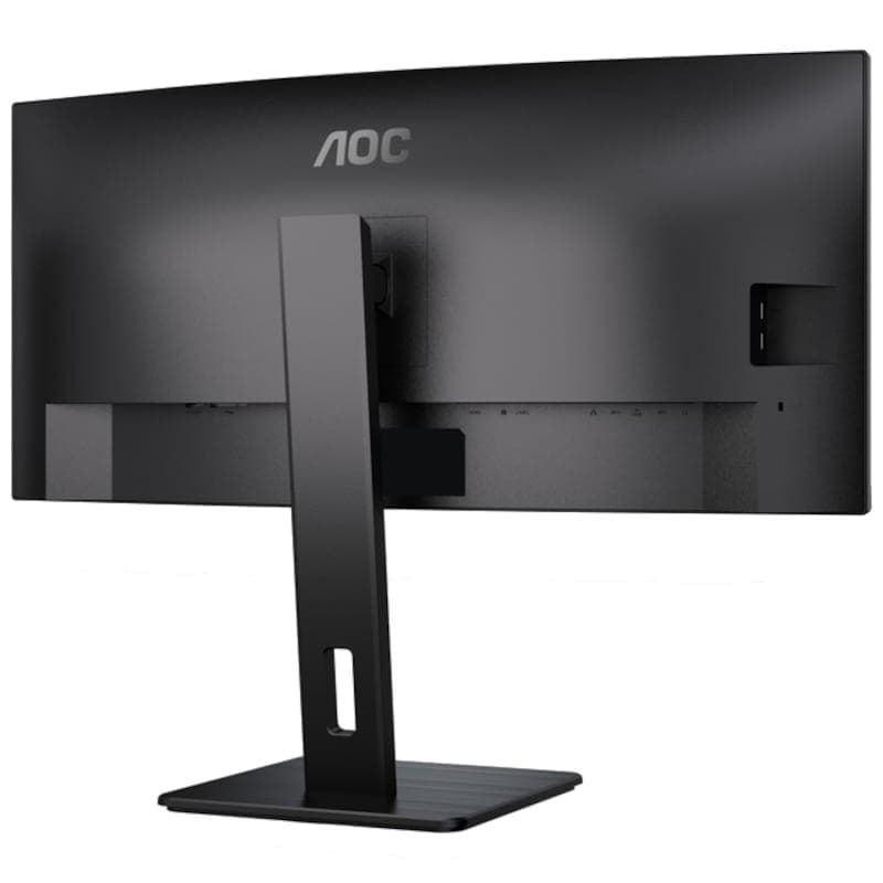 AOC CU34P3CV 34 UltraWide Quad HD VA Curvo Preto - Monitor de PC Vista Traseira Lado Direito