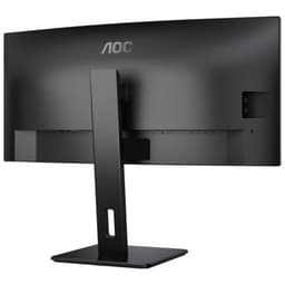 AOC CU34P3CV 34 UltraWide Quad HD VA Curvo Preto - Monitor de PC Vista Traseira Lado Direito