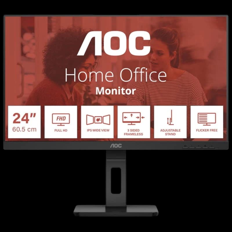 AOC E3 24E3QAF 24 FHD IPS Preto - Monitor para PC