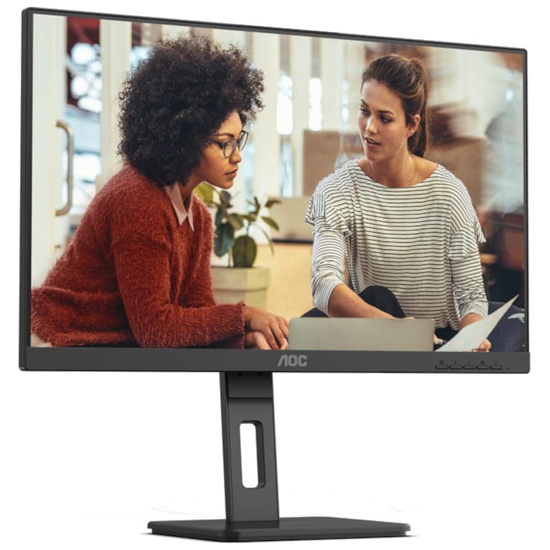 AOC E3 24E3QAF 24 FHD IPS Preto - Monitor de PC Vista frontal lado direito