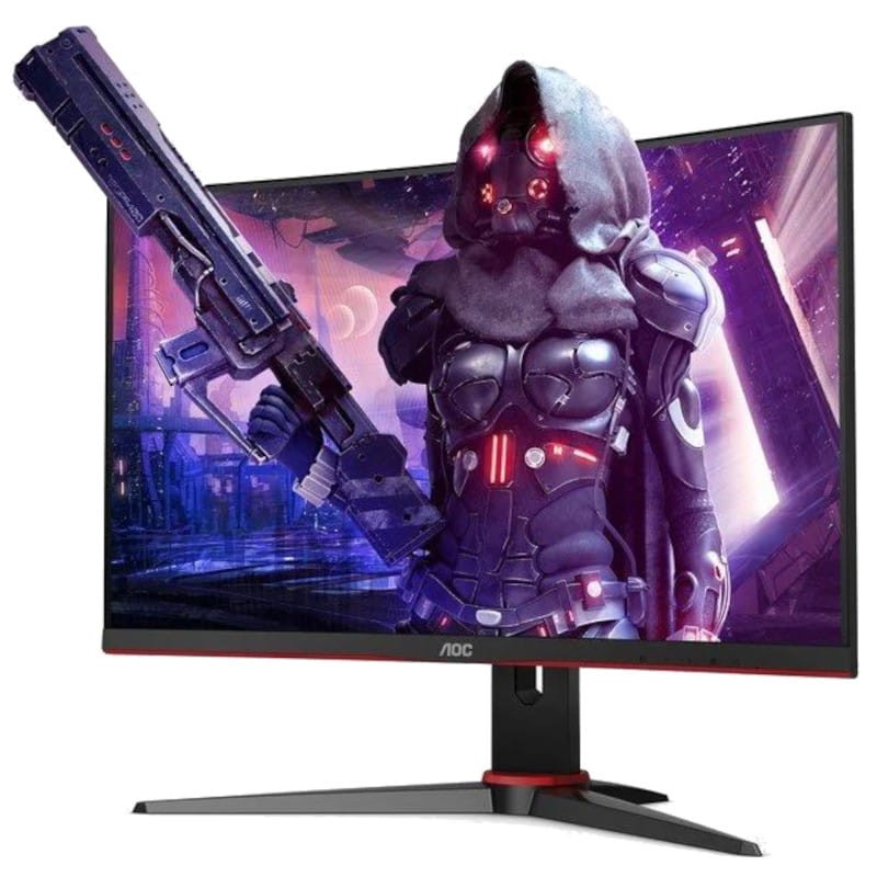 AOC G2 C24G2AE/BK 23.6 FullHD VA Curvo 165Hz FreeSync Premium Vermelho - Monitor Gaming - Item4