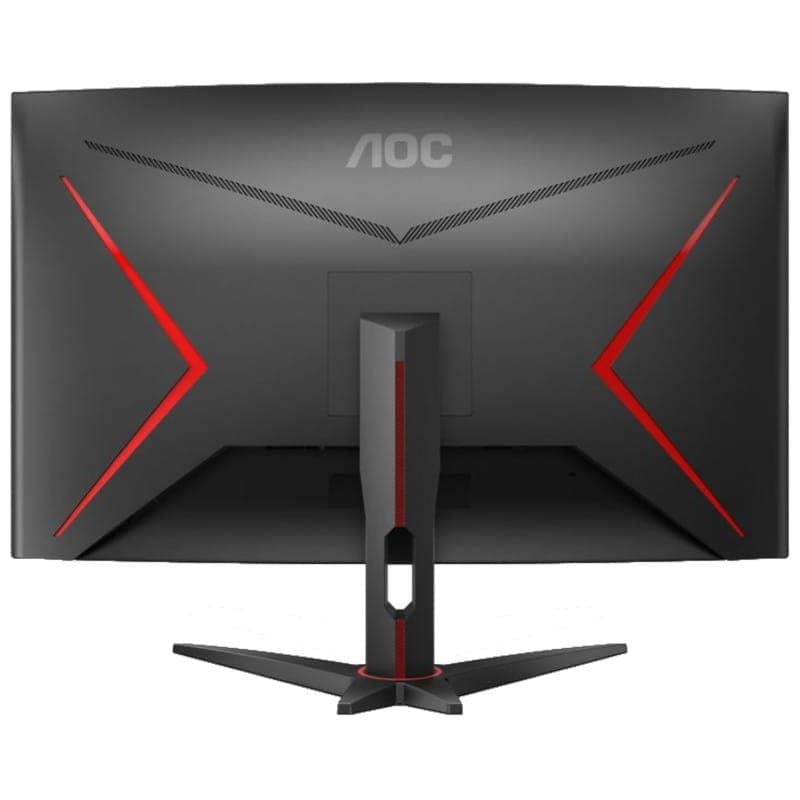 Vista trasera de AOC G2 C32G2ZE/BK 32 Full HD VA 240 Hz Curva FreeSync Negro Rojo - Monitor Gaming