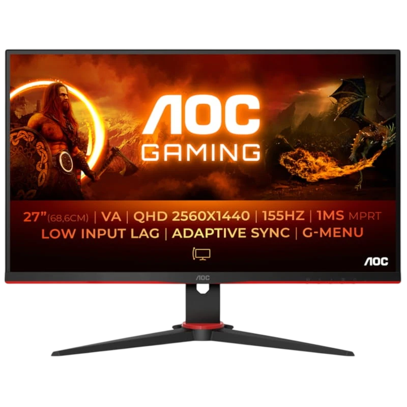 AOC G2 Q27G2E/BK 27 2K QHD VA 155 Hz Freesync Premium Negro Rojo - Monitor PC - Ítem