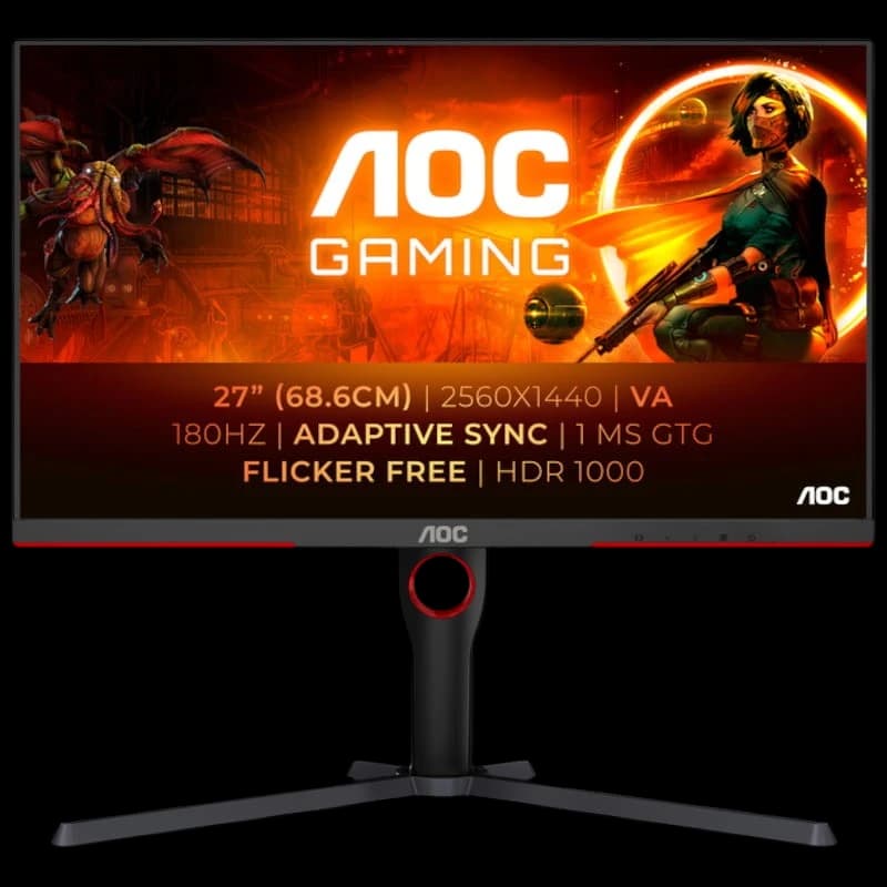 AOC G3 Q27G3XMN/BK 272K Ultra HD LED HDR 1000 Noir - Moniteur