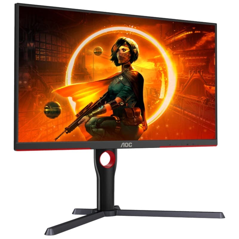 AOC G3 Q27G3XMN/BK 272K Ultra HD LED HDR 1000 Noir - Moniteur Vue Avant Côté Droit