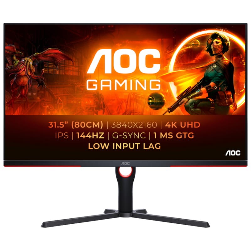 AOC G3 U32G3X/BK LED 31.5 4K UHD Adaptive Sync Negro, Rojo - Monitor PC - Ítem