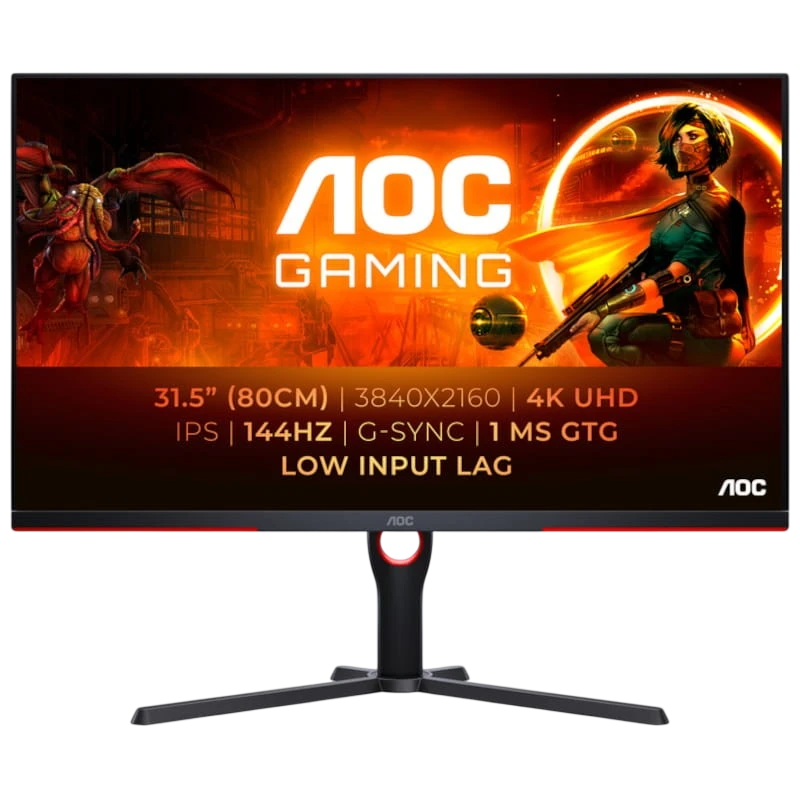 AOC G3 U32G3X/BK LED 31,5 4K UHD Adaptive Sync Preto, Vermelho - Monitor para PC - Item