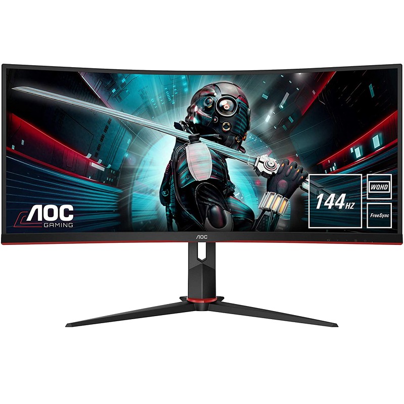 Acheter AOC Gaming CU34G2X/BK 34 Ultra-Wide WQHD 144Hz FreeSync Incurvé LED  - PowerPlanet