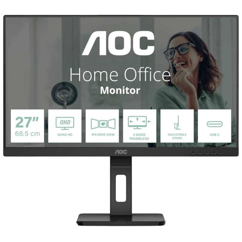 AOC Q27P3CV 27 QHD IPS Preto - Monitor PC - Item