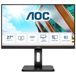 AOC U27P2CA 27 4k Ultra HD IPS Synchronisation adaptative, Noir - Moniteur PC