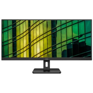 AOC U34E2M 34 WLED WQHD Painel VA Preto – Monitor PC