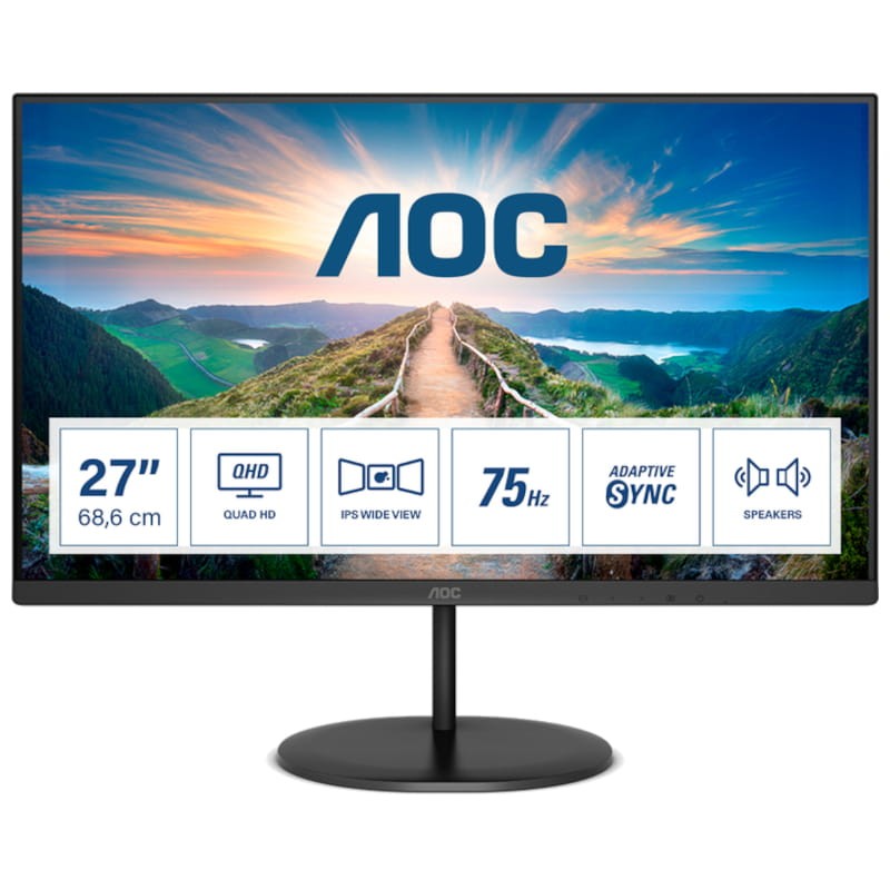 AOC V4 Q27V4EA 27 2K UltraHD IPS Negro - Monitor PC - Ítem