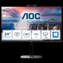 AOC V5 24V5CW 23.8 FullHD IPS Freesync Webcam Preto - Monitor de Computador