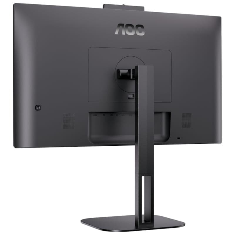 AOC V5 24V5CW 23,8 WLED Full HD IPS Preto – Monitor de PC Lado Esquerdo Vista Traseira