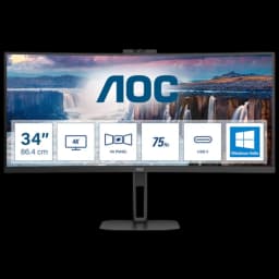 AOC V5 CU34V5CW 34 WQHD VA UltraWide Curvo 100 Hz FreeSync Webcam Negro - Monitor PC