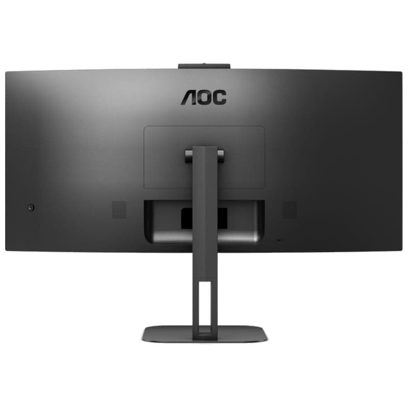 AOC V5 CU34V5CW 34 WQHD VA UltraWide Curvo 100 Hz FreeSync Webcam Negro - Monitor PC Vista trasera