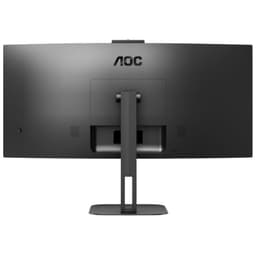 AOC V5 CU34V5CW 34 WQHD VA UltraWide Curvo 100 Hz FreeSync Webcam Negro - Monitor PC Vista trasera
