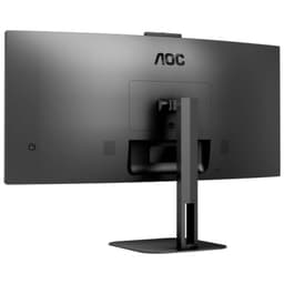 AOC V5 CU34V5CW 34 WQHD VA UltraWide Curvo 100 Hz FreeSync Webcam Negro - Monitor PC Vista trasera lado izquierdo