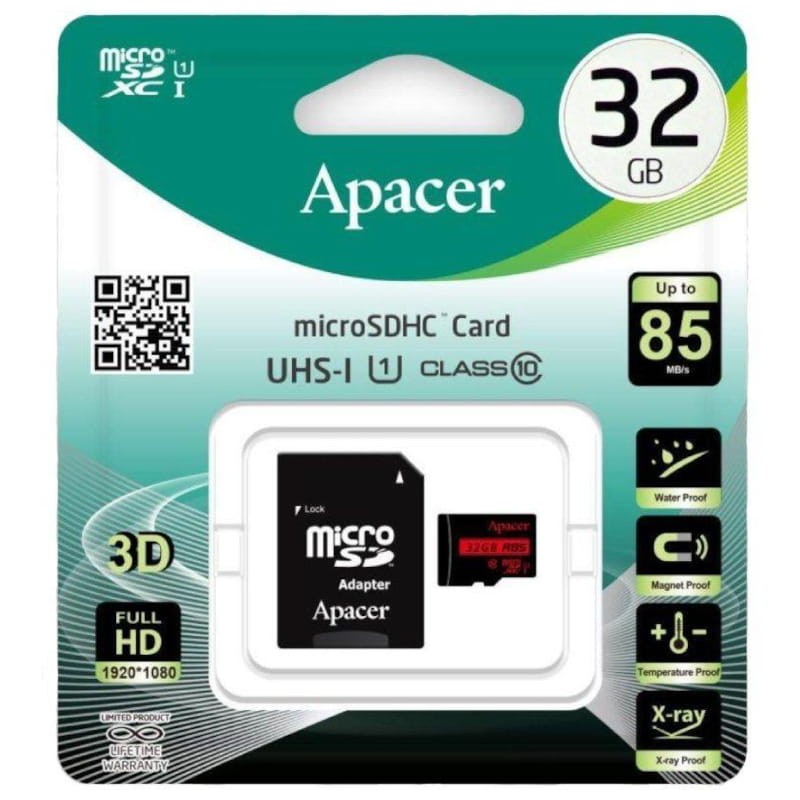 Apacer Premier SDHC UHS-I U1 32 GB Classe 10 Preto - Cartão SD - Item1