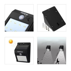 Aplique LED Solar Mpow con Sensor Movimiento MSL3 - Ítem2