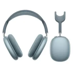 vue avant et latérale des Apple AirPods Max Bleu (USB-C)