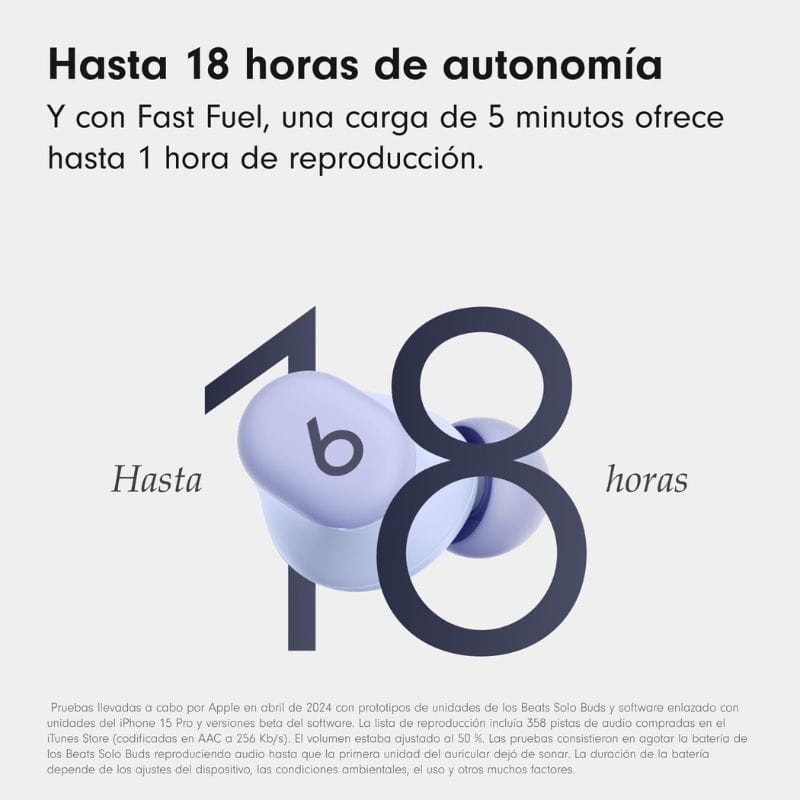 Apple Beats Solo Buds Fast Fuel Lila ártico - Auriculares Bluetooth - Ítem7