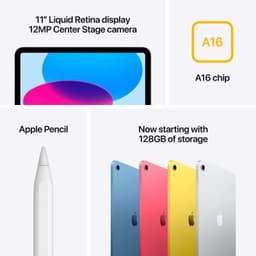 Especificaciones del Apple iPad 2025 11" 128GB WiFi iPadOS 18 Rosa