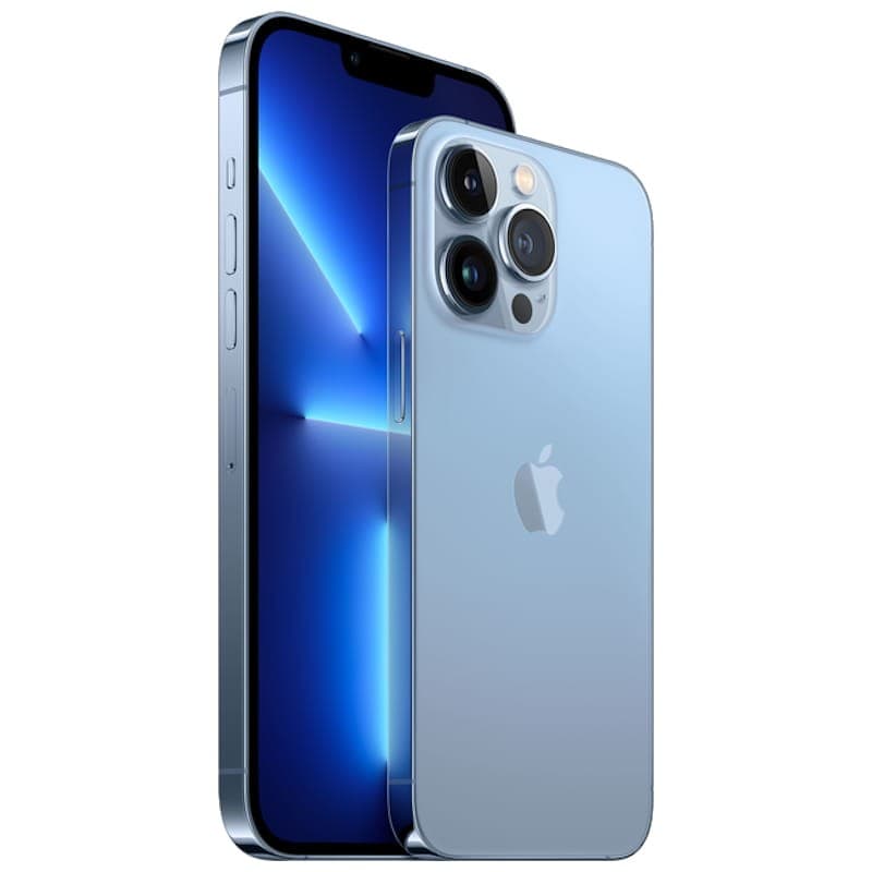 iPhone 13 Pro Max 128GB Azul Alpino Recondicionado - vista frontal e traseira
