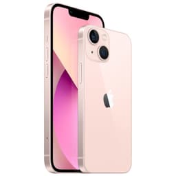 iPhone 13 256GB Rosa Renovado Estado Excelente con doble cámara trasera diagonal, notch frontal, bordes planos en aluminio y acabado brillante impecable