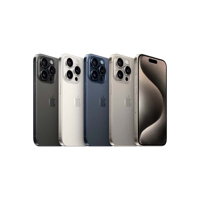 iPhone 15 Pro 5G 128GB Titânio Preto Renovado ESIM em excelente estado, tela OLED com Dynamic Island, bordas em titânio e três câmeras traseiras grandes