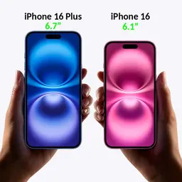 tamaño del Teléfono móvil Apple iPhone 16 Plus 5G 128GB Rosa
