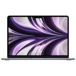 Apple MacBook Air M2 2022 recondicionado em excelente estado, cor Space Grey, tela Retina com bordas finas e notch, design fino em alumínio, teclado preto