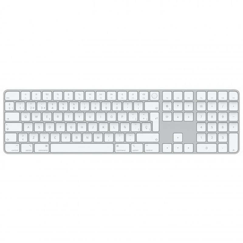 Teclado de membrana sem fio Apple Magic Keyboard com Touch ID e teclado numérico Prata - Item