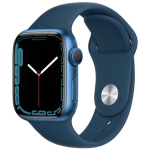 Apple Watch Series 7 GPS 41mm Alumínio Azul/Bracelete Desportiva Azul Abissal
