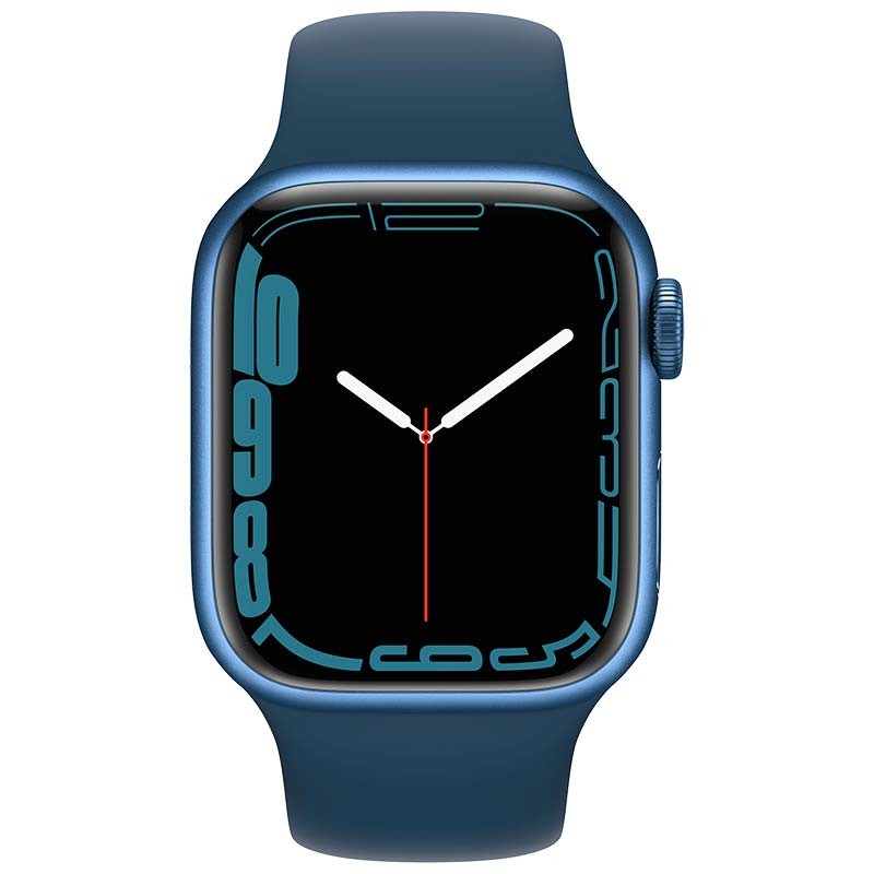 Apple Watch Series 7 GPS 41mm Aluminium Bleu/Bracelet Sport Bleu Abysse - Ítem1