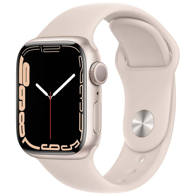 Apple Watch Series 7 Cellular 41mm Aluminium Lumière Stellaire/Bracelet Sport Lumière Stellaire - Ítem